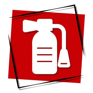 Beyaz arkaplanda izole edilmiş yangın söndürme simgesi, vektör illüstrasyonu.