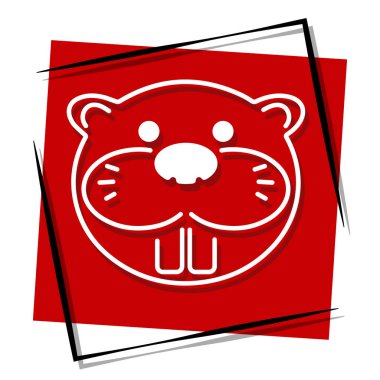 Kunduz simgesi beyaz arkaplanda izole edildi, vektör illüstrasyonu.