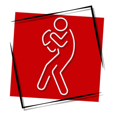 Ragbi kırmızı bayrağı. Vektör illüstrasyonu.