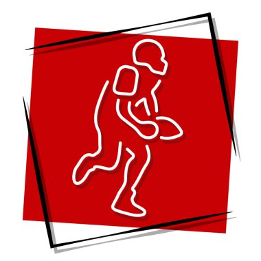 Ragbi kırmızı bayrağı. Vektör illüstrasyonu.