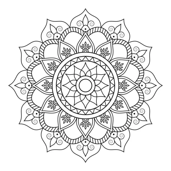 Cercle Affirmations Mandalas Livre Colorier — Image vectorielle