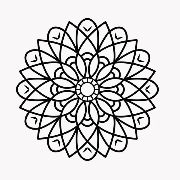 Mandala Ornement Vectoriel Art Livre Colorier — Image vectorielle