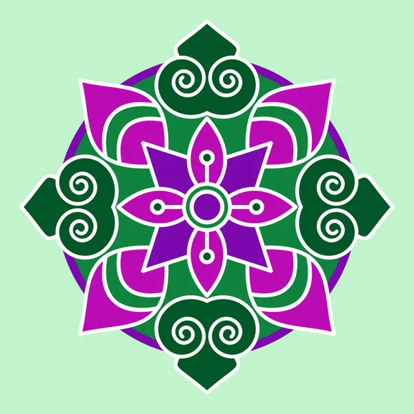 Livre Colorier Mandala Floral Simple Pour Adultes Enfants Avec Plaisir — Image vectorielle