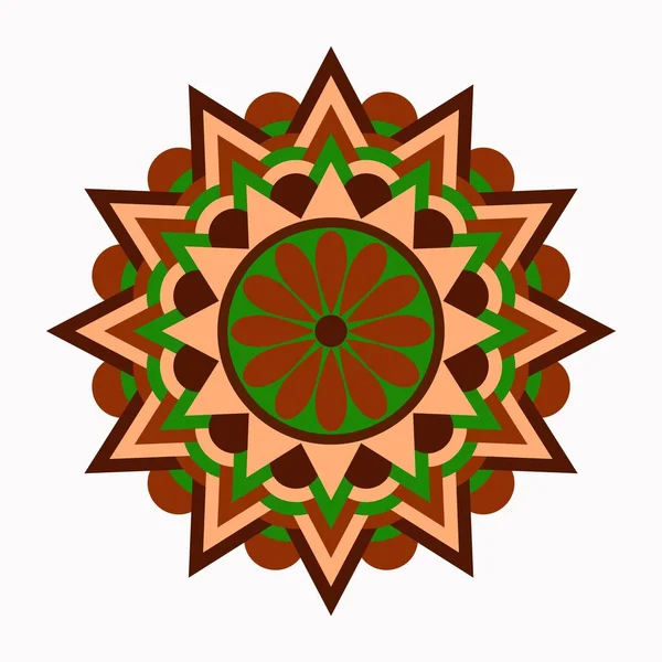 Květinové Abstraktní Umělecké Mandala Omalovánky — Stockový vektor