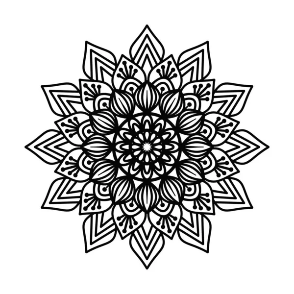 Style Ethnique Décoratif Pour Découper Papier Mandala Vectoriel Livre Colorier — Image vectorielle