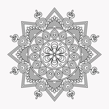 Çember Süslü Mandala Coloing Kitabı