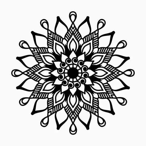 Mandala Décoratif Design Pour Coupe Papier Livre Colorier — Image vectorielle