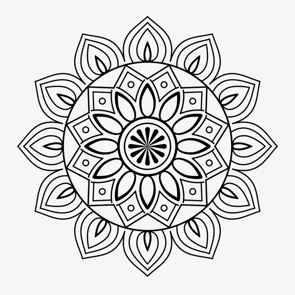 Décoration Simple Art Vectoriel Mandala Coloriage Livre — Image vectorielle