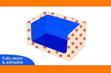 2B yan görünüm kutusu, dizin tamplakası ve 3D kutu rengi değiştirilebilir ve düzenlenebilir kutu 1