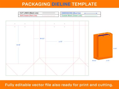 Çanta Dieline Şablonu-13x5.5x18 _ inç