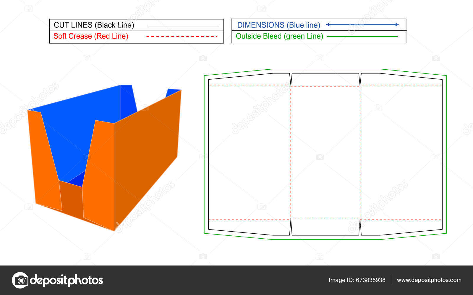 Display Box Corrugated Display Box Cardboard Display Box Dieline