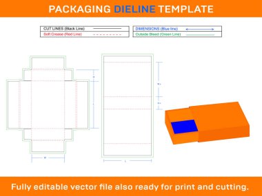 Ateş kibrit kutusu, Dieline Şablonu