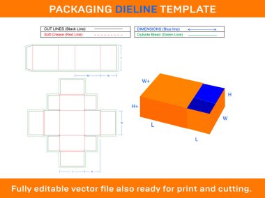 Mücevher Kutusu Dieline Şablonu 
