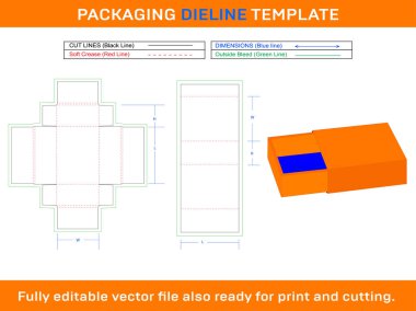 Kibrit kutusu, 1.75 x 2.375 x 0.875, Dieline Şablonu