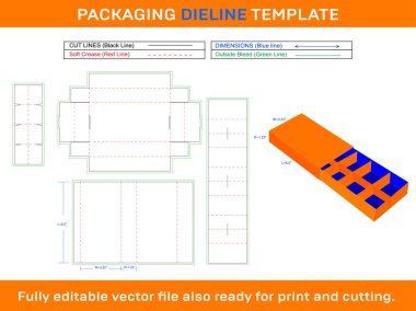 Dieline Şablonu Ekle ile Chocklate Kutusu Kolları 