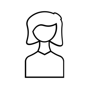  KADIN AVATAR Düzenlenebilir ve Yeniden Boyutlandırılabilir Vektör Simgesi