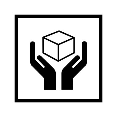 Düzenlenebilir ve Boyutlandırılabilir Vektör Simgesi ile özen ambalajlama sembolleri kullan