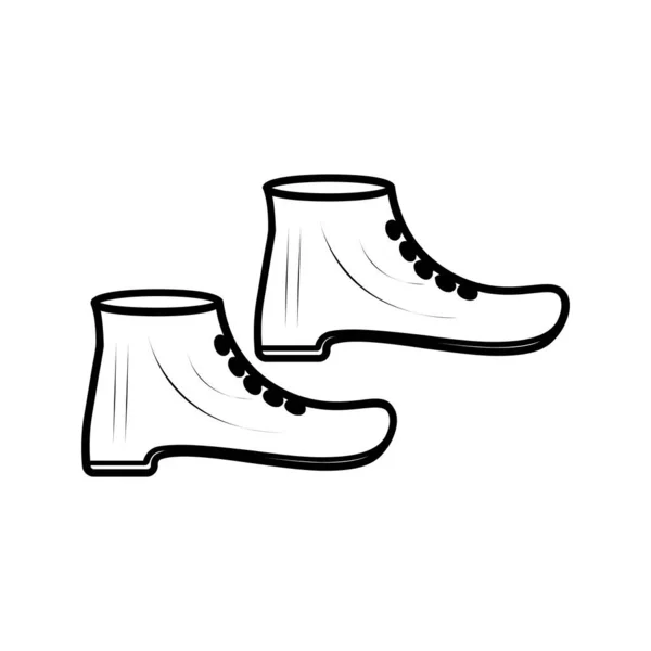 Ankle Boots Editable Resizeable Vector Icon — Stock Vector