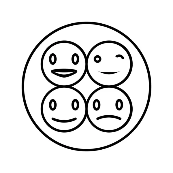 Emojicons可编辑和还原向量Icon — 图库矢量图片