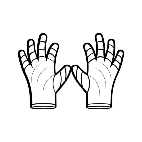 Handschuhe Editierbares Und Widerstandsfähiges Vektorsymbol — Stockvektor