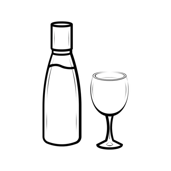Wine Editable Resizeable Vector Icon — Stock Vector