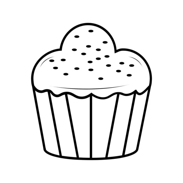 Muffin Redigerbar Och Resistent Vektor Ikonen — Stock vektor