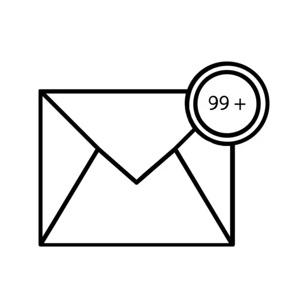 Neu Mail Editierbares Und Resizeable Vektor Symbol — Stockvektor