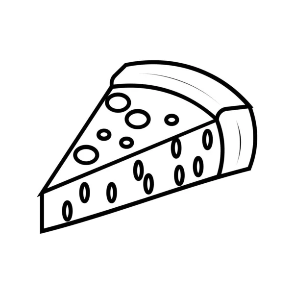 Pizza エッジングおよびサイズ変更可能なベクター アイコン — ストックベクタ