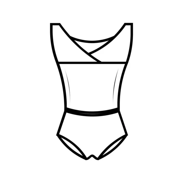 Swimsuit エッジングおよびサイズ変更可能なベクトル アイコン — ストックベクタ