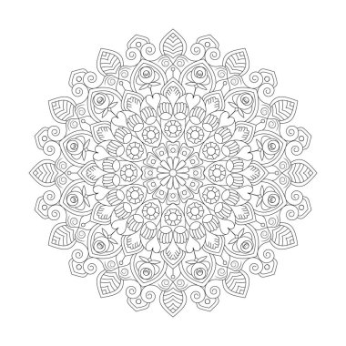 kdp içeriği için Mandala Geometrik Zen boyama kitabı sayfası