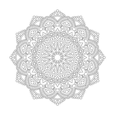 Kdp içeriği için Renk Boyama Kitap Sayfası Mandala Kasırgası.