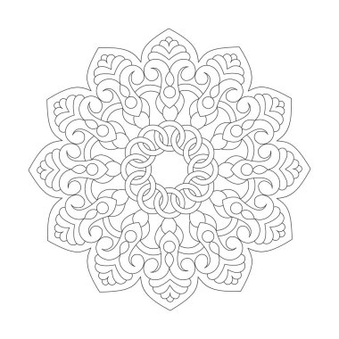 kdp içeriği için Kelt Geometrik Glee boyama kitabı mandala sayfası.