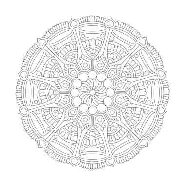 Göksel Cazibe kdp kitap içleri için renklendirme kitabı mandala sayfasını döndürür.