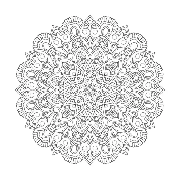 KDP içeriği için Barışçıl Desenler yetişkin boyama kitabı mandala sayfası.