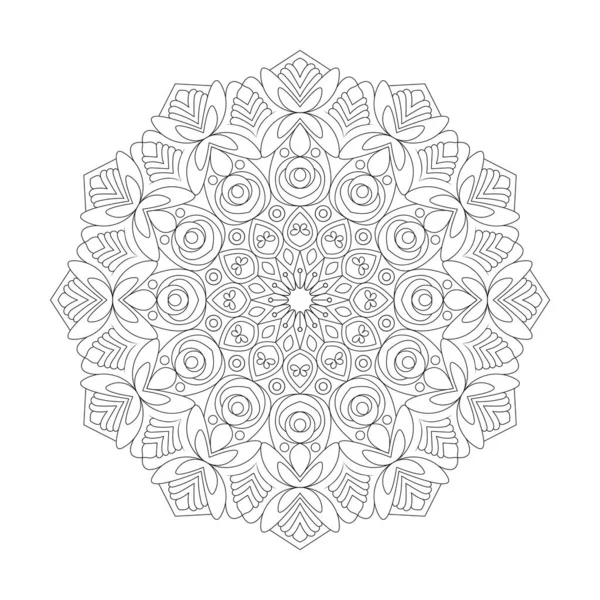 kdp kitap içeriği için Mandala Kristal Görüntüler boyama kitabı sayfası.