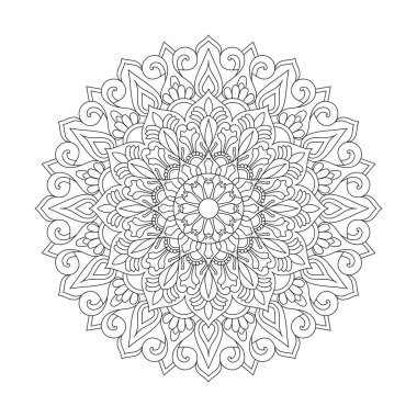 KDP 'nin içerisi için Yetişkin Çiçekleri Harmonisi mandala boyama kitabı sayfası