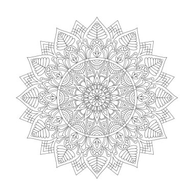 Yetişkin kutsal geometri mandala boyama kitabı KDP kitap iç sayfası