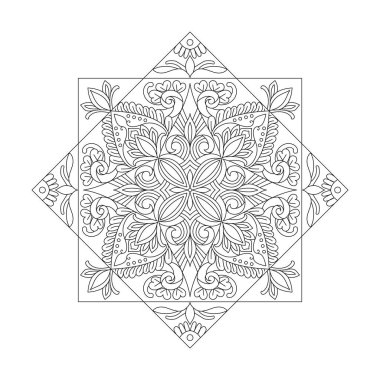 Adult Tranquil Gardens mandala boyama kitabı sayfası kdp kitap içeriği için