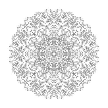 Kdp içeriği için Yetişkin Kozmik Lezzet mandala boyama kitabı sayfası