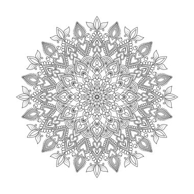 Yetişkin gökyüzü yörüngeleri kdp kitap içeriği için mandala boyama kitabı sayfası