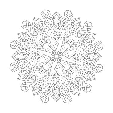 KDP 'nin içerisi için Mandala Rüya Evreni boyama kitabı sayfası