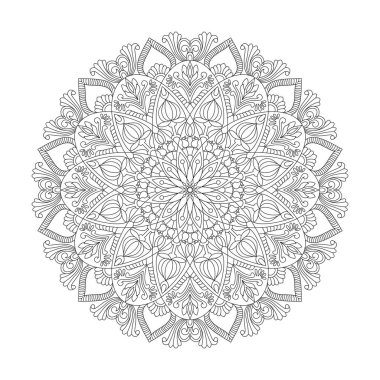 Kdp içeriği için Yetişkin Ruhani Tarzı mandala boyama kitabı sayfası