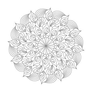 kdp kitap içeriği için Mandala Tranquil parlaklık boyama kitabı sayfası