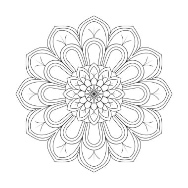 Kdp içeriği için Çocuklar Panache mandala boyama kitabı sayfası