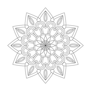 Kaleyidoskopik Kaleydoskop Çocuk Mandala boyama kitabı sayfası