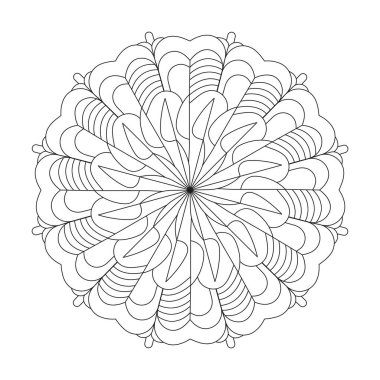 Kdp kitap içleri için zevkli Çeşitlilik boyama kitabı sayfası mandala