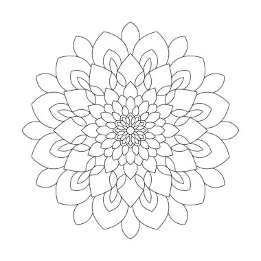 KDP 'nin içerisi için mandala boyama kitabı sayfası