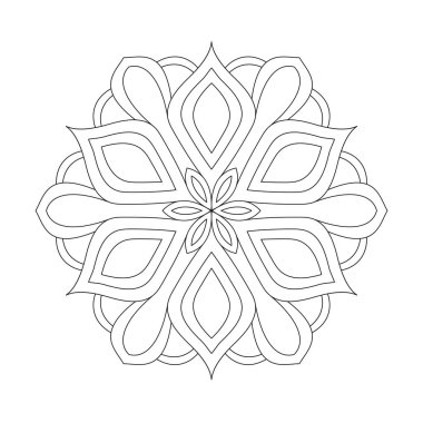 Kdp kitabı interi için Çiçek Flourish Mandala boyama kitabı sayfası