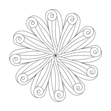  KDP 'nin içerisi için Çocuklar Blossom Bonanza mandala boyama kitabı sayfası