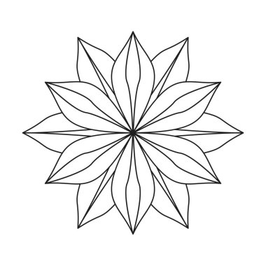 Basit mandala sarmal kdp kitap içi için boyama kitabı sayfası